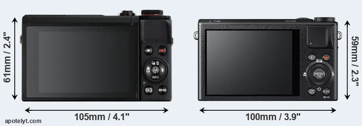 Comparison G7X Mark III or XQ1 rear