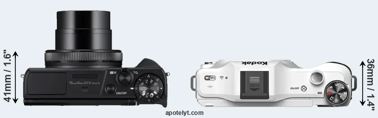 Compare G7X Mark III versus S-1 top