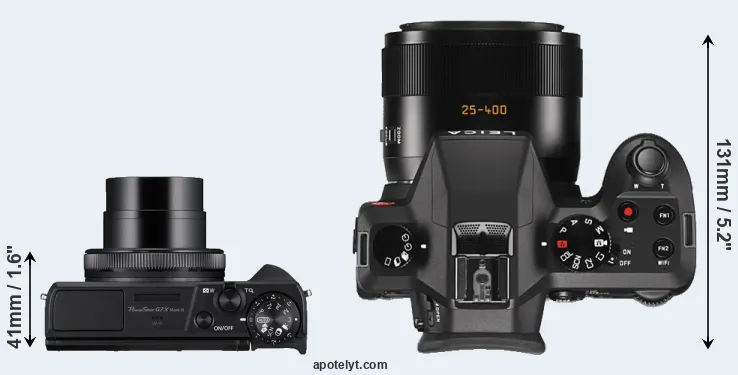 Compare G7X Mark III versus V-LUX Typ 114 top