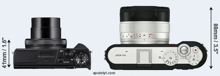 Compare G7X Mark III versus X-U Typ 113 top