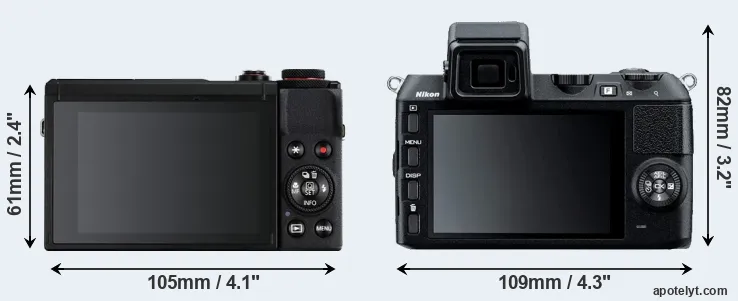 Comparison G7X Mark III or V2 rear