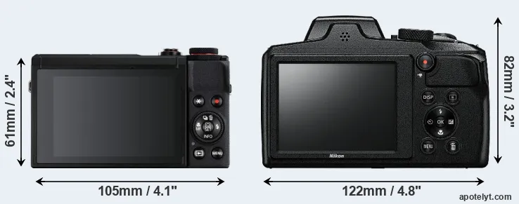 Comparison G7X Mark III or B600 rear
