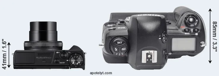 Compare G7X Mark III versus D1X top