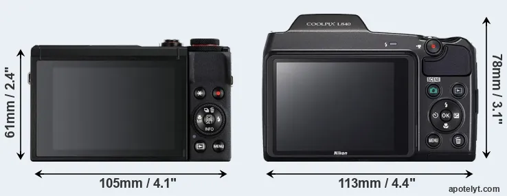 Comparison G7X Mark III or L840 rear