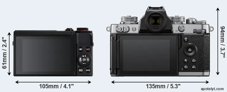 Comparison G7X Mark III or Z fc rear