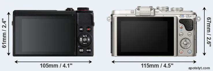Comparison G7X Mark III or E-PL8 rear