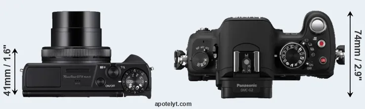 Compare G7X Mark III versus G2 top