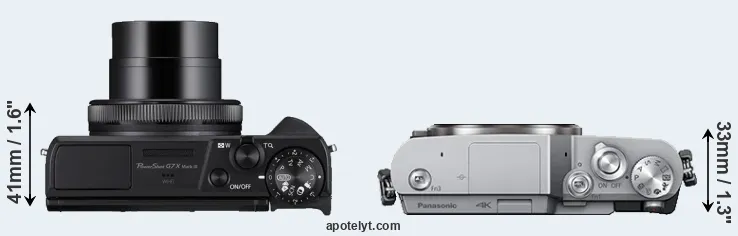 Compare G7X Mark III versus GX850 top