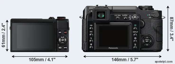 Comparison G7X Mark III or L1 rear