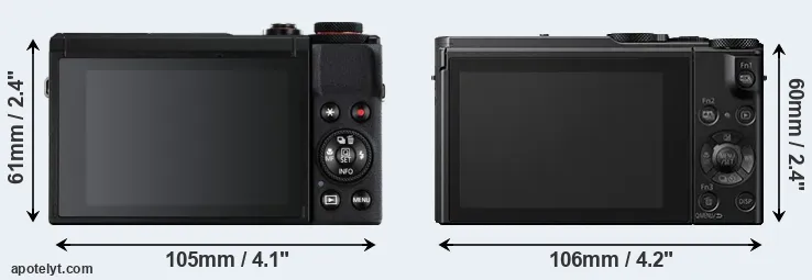 Comparison G7X Mark III or LX15 rear