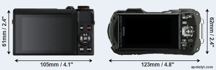 Comparison G7X Mark III or WG-90 rear