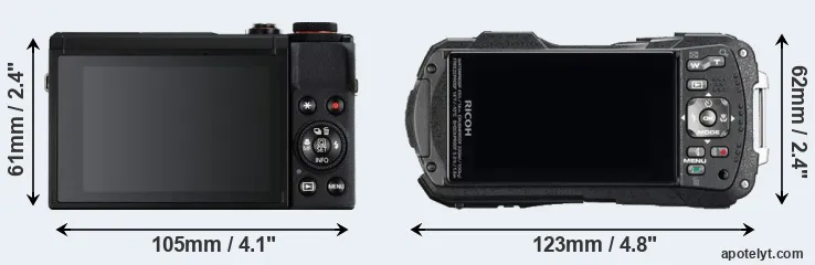 Comparison G7X Mark III or WG-60 rear