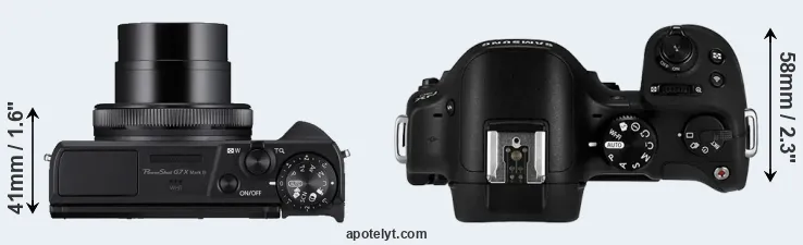 Compare G7X Mark III versus NX30 top