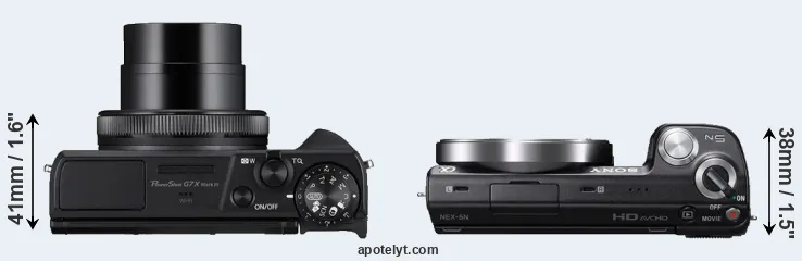 Compare G7X Mark III versus NEX-5N top