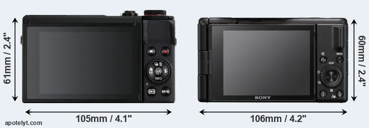 Comparison G7X Mark III or ZV-1 II rear