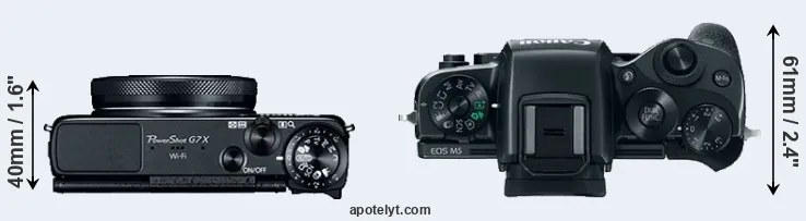 Compare G7X versus M5 top