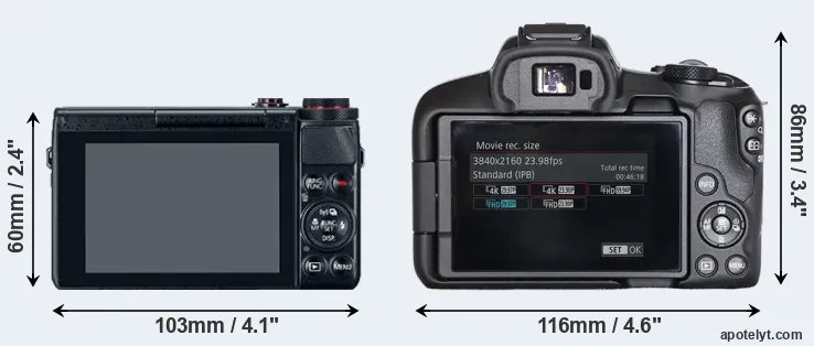 Comparison G7X or R50 rear