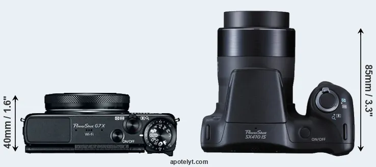 Compare G7X versus SX410 top