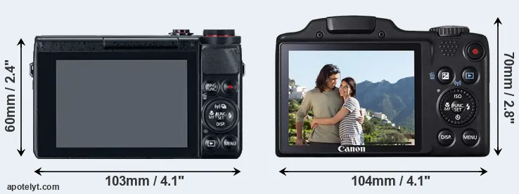 Comparison G7X or SX510 rear