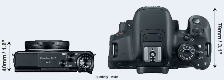 Compare G7X versus T5i top