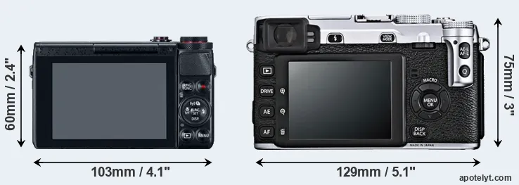 Comparison G7X or X-E1 rear