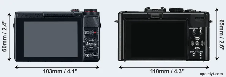 Comparison G7X or D-LUX 5 rear