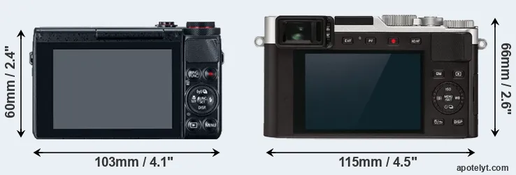 Comparison G7X or D-LUX 7 rear