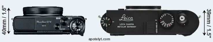 Compare G7X versus M10-P top