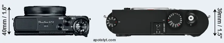 Compare G7X versus M10 top