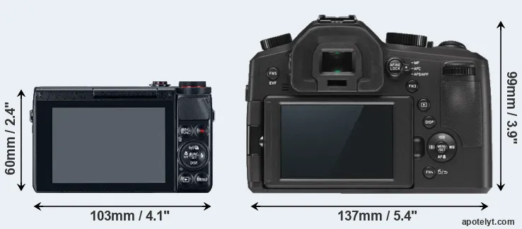 Comparison G7X or V-LUX Typ 114 rear