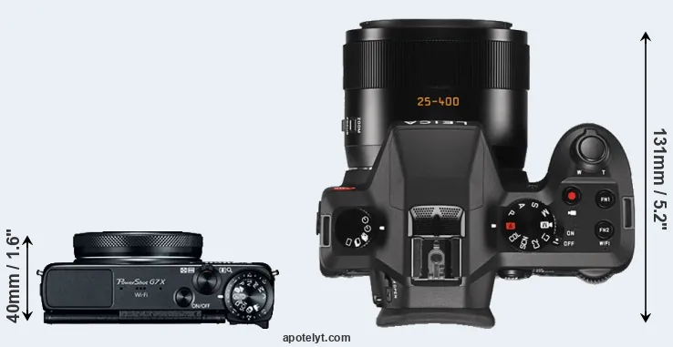 Compare G7X versus V-LUX Typ 114 top