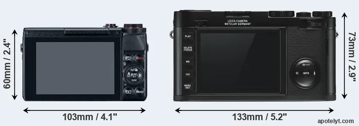 Comparison G7X or X Typ 113 rear