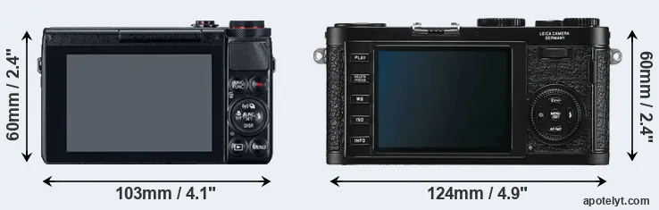 Comparison G7X or X1 rear