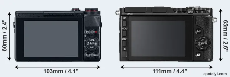 Comparison G7X or V3 rear