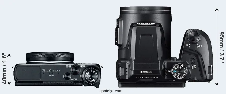 Compare G7X versus B500 top