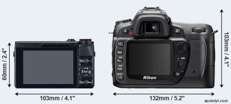 Comparison G7X or D80 rear
