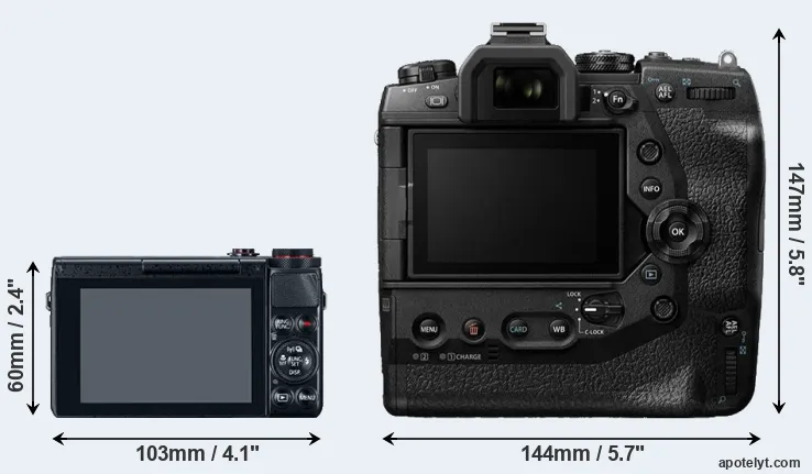 Comparison G7X or E-M1X rear