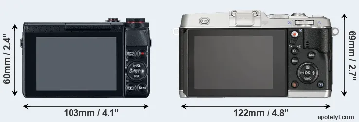 Comparison G7X or E-P5 rear