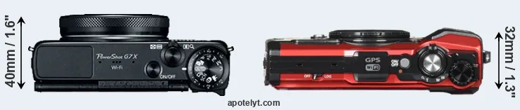Compare G7X versus TG-5 top