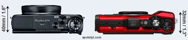 Compare G7X versus TG-6 top