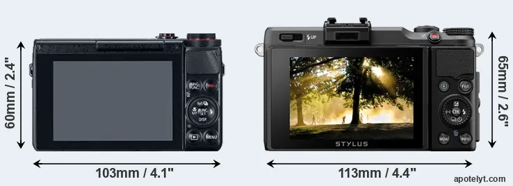 Comparison G7X or XZ-2 rear