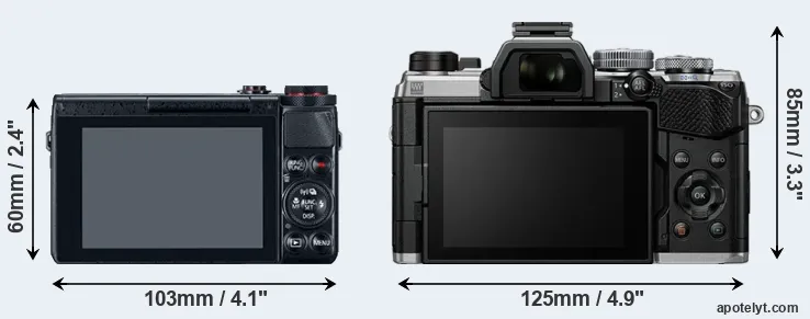 Comparison G7X or OM-5 rear