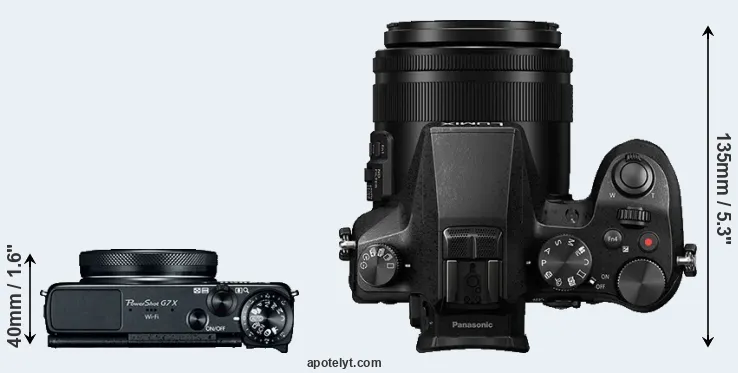 Compare G7X versus FZ2500 top