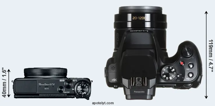 Compare G7X versus FZ82 top