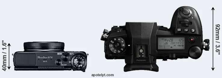 Compare G7X versus G9 top