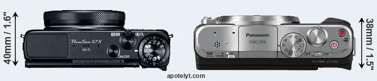 Compare G7X versus GF6 top