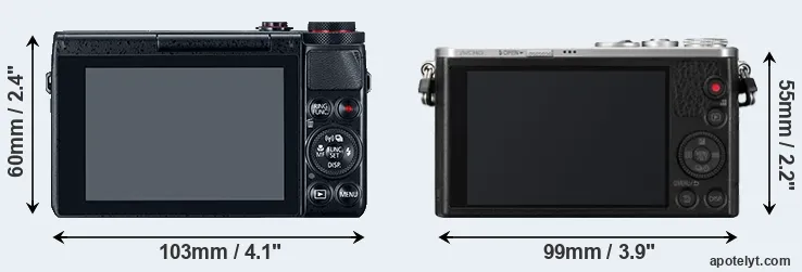 Comparison G7X or GM1 rear