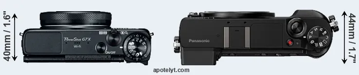 Compare G7X versus GX85 top
