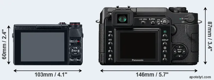 Comparison G7X or L1 rear