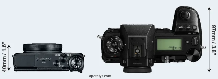 Compare G7X versus S1R top